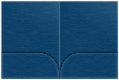 Royal Blue Felt 80lb 9 x 12 Two Pocket Folders with 4 Inch Curved Pockets