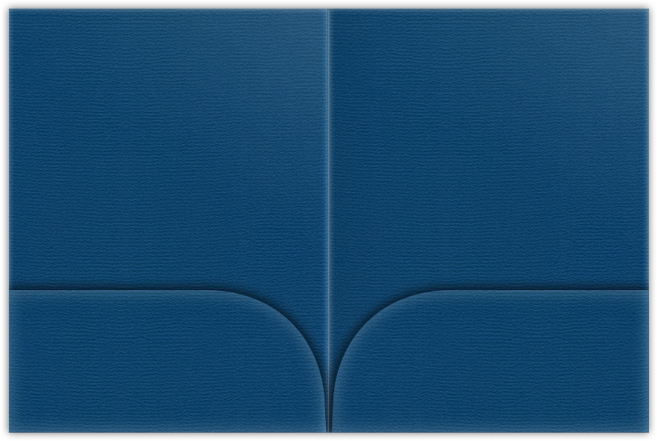 Royal Blue Felt 80lb 9 x 12 Two Pocket Folders with 4 Inch Curved Pockets