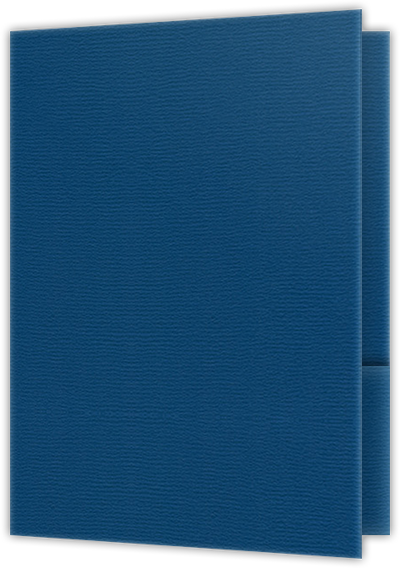 Royal Blue Felt 80lb 9 x 12 Two Pocket Folders with 4 Inch Curved Pockets