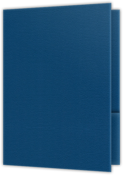 Royal Blue Felt 80lb 9 x 12 Two Pocket Folders with 4 Inch Curved Pockets