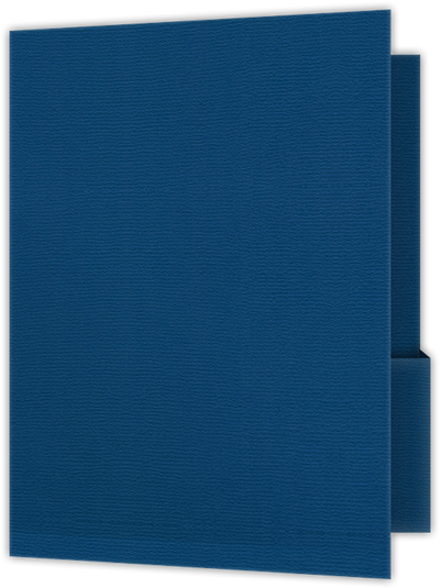 Royal Blue Felt 80lb 9 x 12 Two Pocket Folders with 4 1/4 Inch Deep Box Pockets and 1/4 Inch Expansion with Double Score Spine