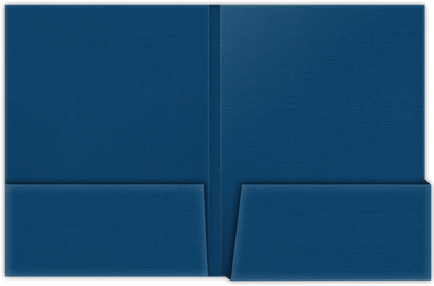 Royal Blue Felt 80lb 9 x 12 Two Pocket Folders with 4 1/4 Inch Deep Box Pockets and 1/4 Inch Expansion with Double Score Spine