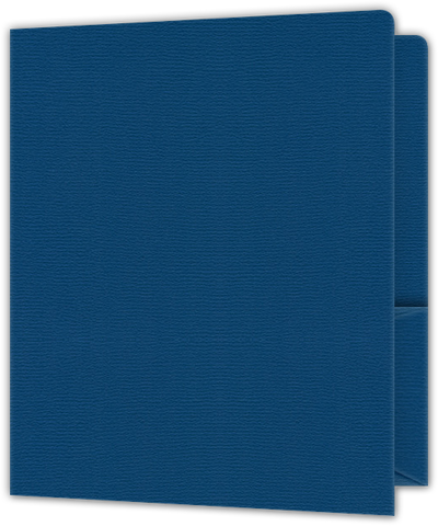 Royal Blue Felt 80lb 9 x 12 Two Pocket Round Corner Folders with 4 1/4 Inch Pocket