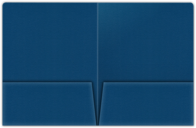 Royal Blue Felt 80lb 9 x 12 Two Pocket Round Corner Folders with 4 1/4 Inch Pocket
