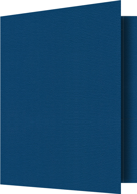 Royal Blue Felt 80lb 9 1/2 x 11 3/4 Two Pocket Folders with 4 1/2 Inch Pockets and 1 Inch Reinforced Top and Edges