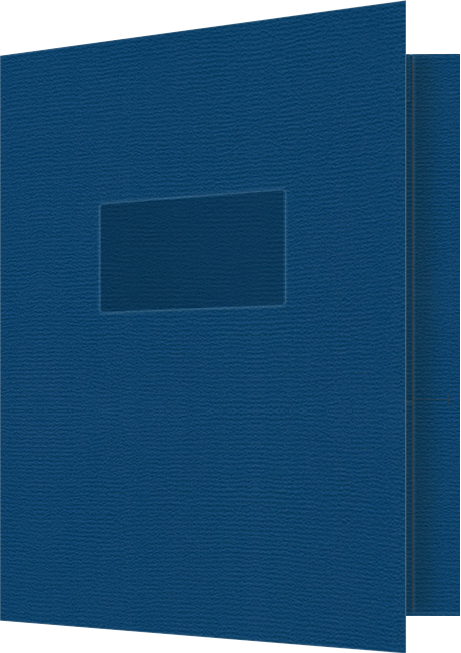 Royal Blue Felt 80lb 9 1/2 x 11 3/4 Two Pocket Folders with 4 1/2 Inch Pockets and 1 Inch Reinforced Top and Edges
