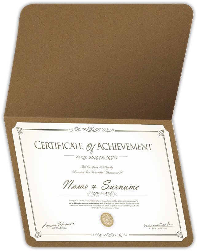 Brown Paper Bag Smooth 90lb 9 1/2 x 12 Landscape or Portrait Certificate Holders with Rounded Corner Slits