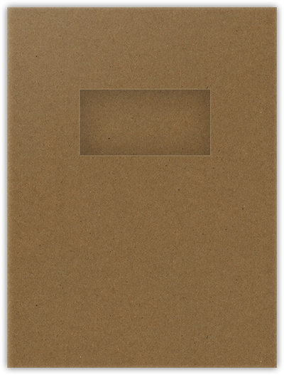 Brown Paper Bag Smooth 90lb 9 x 12 Two Pocket Folders with 4 Inch Pockets and 2 x 4 Window