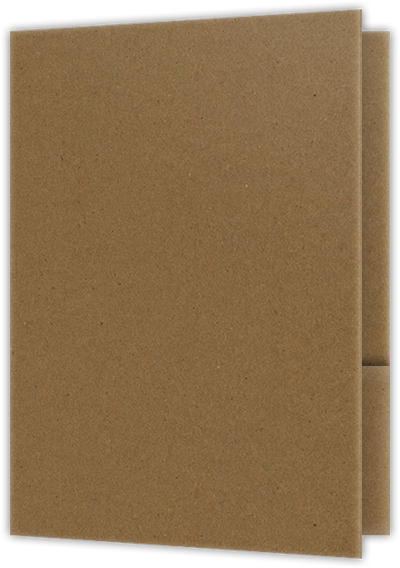 Brown Paper Bag Smooth 90lb 9 x 12 Two Pocket Folders with 4 Inch Curved Pockets
