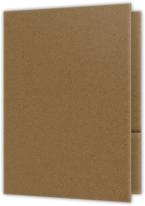 Brown Paper Bag Smooth 90lb 9 x 12 Two Pocket Folders with 4 Inch Curved Pockets