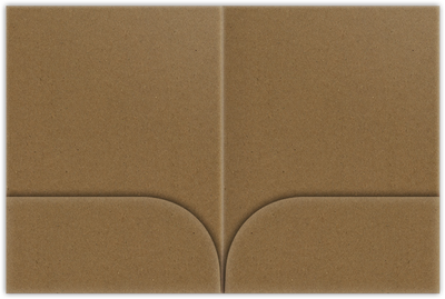 Brown Paper Bag Smooth 90lb 9 x 12 Two Pocket Folders with 4 Inch Curved Pockets