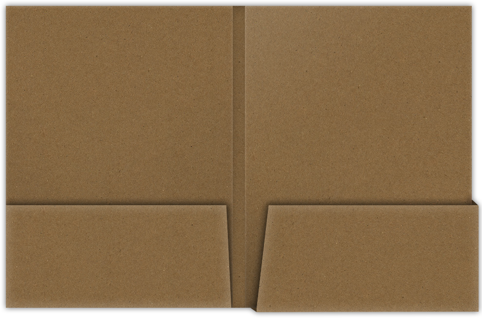 Brown Paper Bag Smooth 90lb 9 x 12 Two Pocket Folders with 4 1/4 Inch Deep Box Pockets and 1/4 Inch Expansion with Double Score Spine