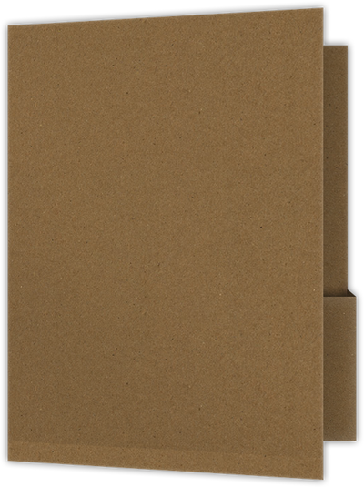 Brown Paper Bag Smooth 90lb 9 x 12 Two Pocket Folders with 4 1/4 Inch Deep Box Pockets and 1/4 Inch Expansion with Double Score Spine