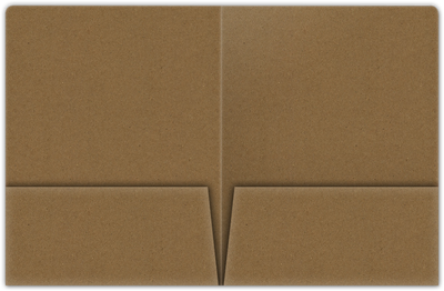 Brown Paper Bag Smooth 90lb 9 x 12 Two Pocket Round Corner Folders with 4 1/4 Inch Pocket