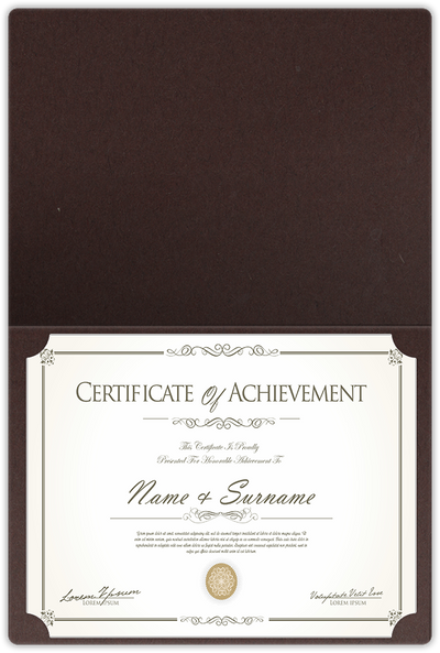Hot Fudge Vellum 100lb 9 1/2 x 12 Landscape or Portrait Certificate Holders with Rounded Corner Slits