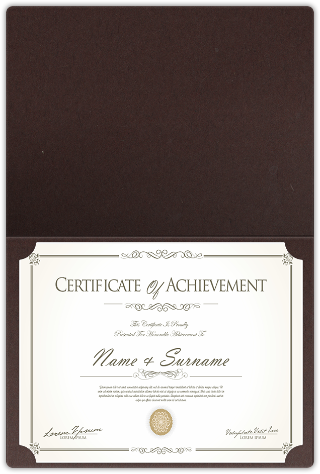 Hot Fudge Vellum 100lb 9 1/2 x 12 Landscape or Portrait Certificate Holders with Rounded Corner Slits