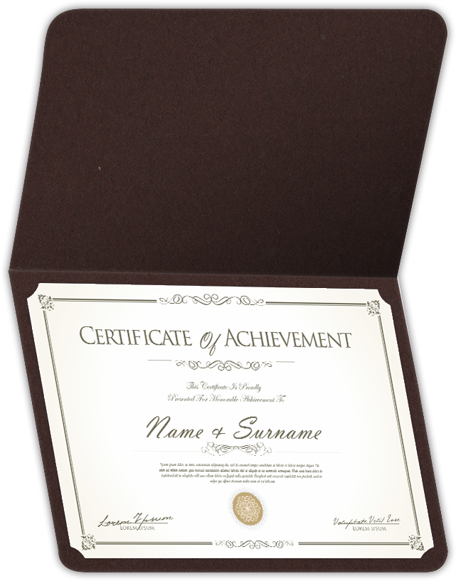 Hot Fudge Vellum 100lb 9 1/2 x 12 Landscape or Portrait Certificate Holders with Rounded Corner Slits