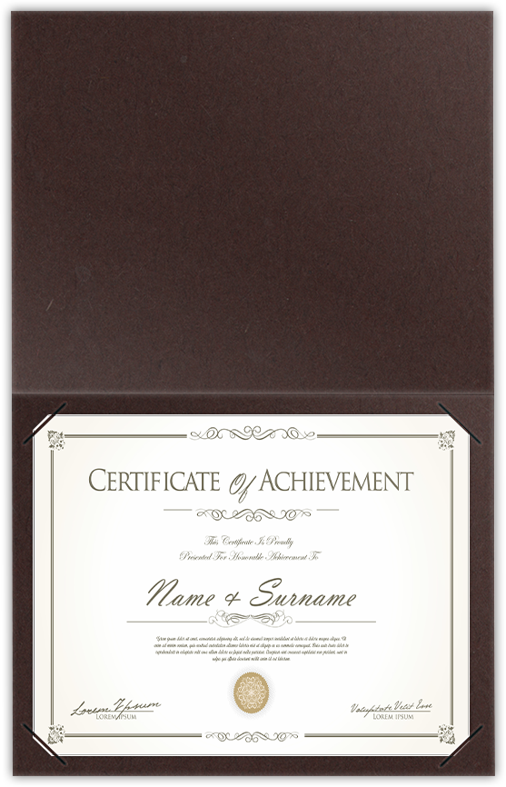 Hot Fudge Vellum 100lb 9 1/2 x 12 Landscape or Portrait Certificate Holders with Square Corner Slits (Holds 8 1/2 x 11 Certificate)
