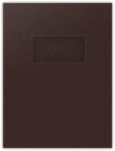 Hot Fudge Vellum 100lb 9 x 12 Two Pocket Folders with 4 Inch Pockets and 2 x 4 Window