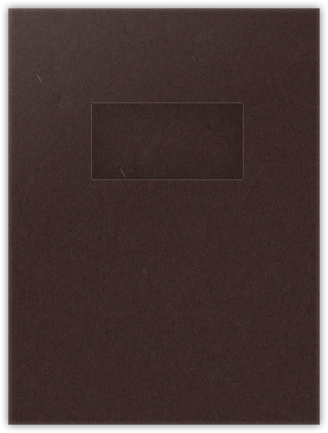 Hot Fudge Vellum 100lb 9 x 12 Two Pocket Folders with 4 Inch Pockets and 2 x 4 Window