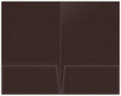 Hot Fudge Vellum 100lb 6 x 9 Two Pocket Half Size Folders with 3 Inch Pockets