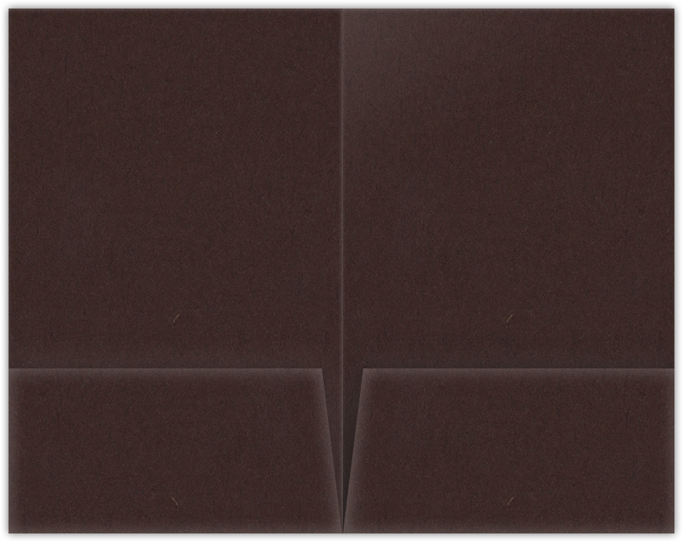 Hot Fudge Vellum 100lb 6 x 9 Two Pocket Half Size Folders with 3 Inch Pockets