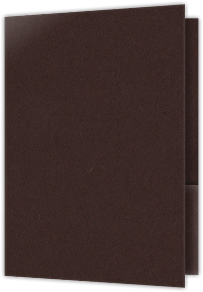 Hot Fudge Vellum 100lb 6 x 9 Two Pocket Half Size Folders with 3 Inch Pockets