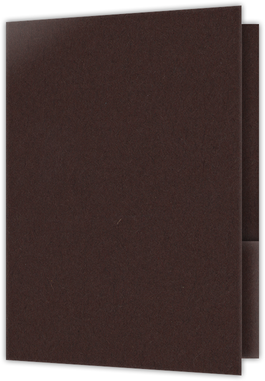 Hot Fudge Vellum 100lb 6 x 9 Two Pocket Half Size Folders with 3 Inch Pockets