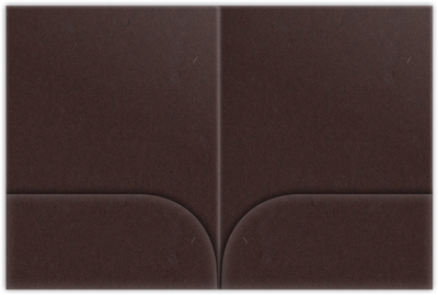 Hot Fudge Vellum 100lb 9 x 12 Two Pocket Folders with 4 Inch Curved Pockets