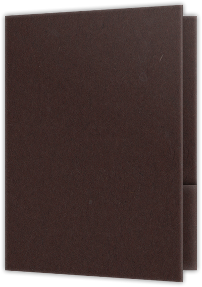 Hot Fudge Vellum 100lb 9 x 12 Two Pocket Folders with 4 Inch Curved Pockets