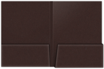 Hot Fudge Vellum 100lb 9 x 12 Two Pocket Folders with 4 1/4 Inch Deep Box Pockets and 1/4 Inch Expansion with Double Score Spine