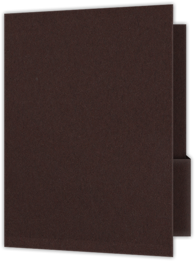 Hot Fudge Vellum 100lb 9 x 12 Two Pocket Folders with 4 1/4 Inch Deep Box Pockets and 1/4 Inch Expansion with Double Score Spine