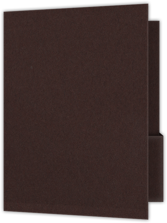 Hot Fudge Vellum 100lb 9 x 12 Two Pocket Folders with 4 1/4 Inch Deep Box Pockets and 1/4 Inch Expansion with Double Score Spine