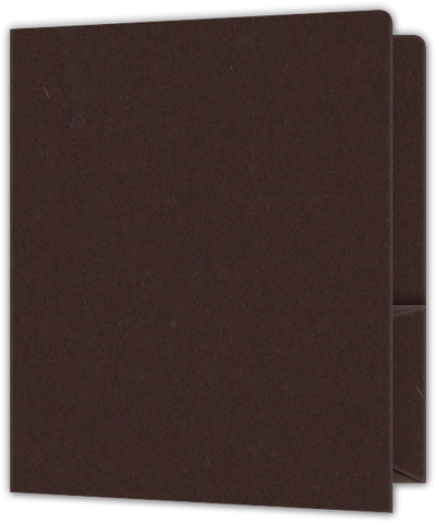 Hot Fudge Vellum 100lb 9 x 12 Two Pocket Round Corner Folders with 4 1/4 Inch Pocket