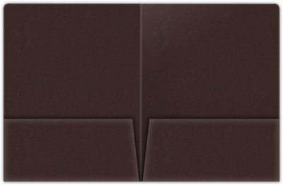 Hot Fudge Vellum 100lb 9 x 12 Two Pocket Round Corner Folders with 4 1/4 Inch Pocket