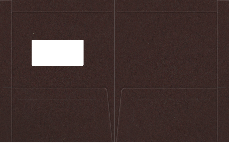 Hot Fudge Vellum 100lb 9 1/2 x 11 3/4 Two Pocket Folders with 4 1/2 Inch Pockets and 1 Inch Reinforced Top and Edges