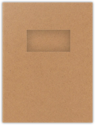 Jute Vellum 80lb 9 x 12 Two Pocket Folders with 4 Inch Pockets and 2 x 4 Window