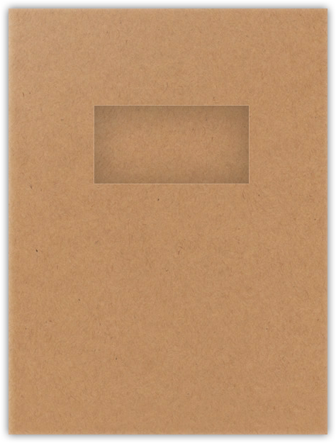 Jute Vellum 80lb 9 x 12 Two Pocket Folders with 4 Inch Pockets and 2 x 4 Window