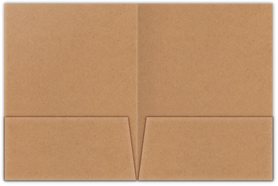 Jute Vellum 80lb 9 x 12 Two Pocket Folders with 4 Inch Pockets