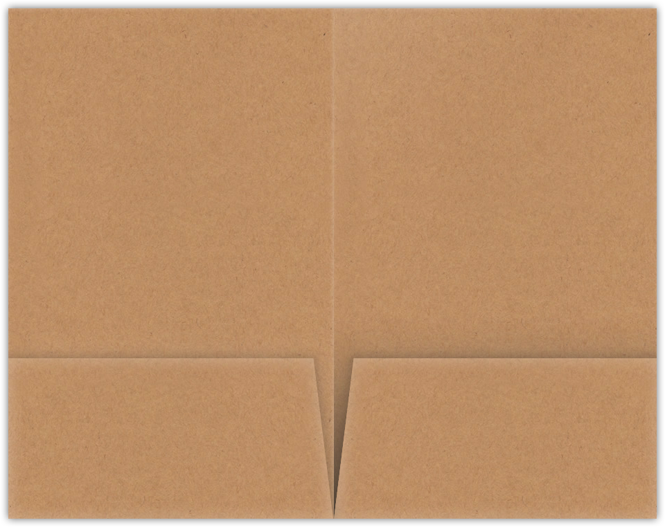 Jute Vellum 80lb 6 x 9 Two Pocket Half Size Folders with 3 Inch Pockets