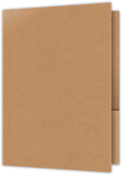 Jute Vellum 80lb 6 x 9 Two Pocket Half Size Folders with 3 Inch Pockets