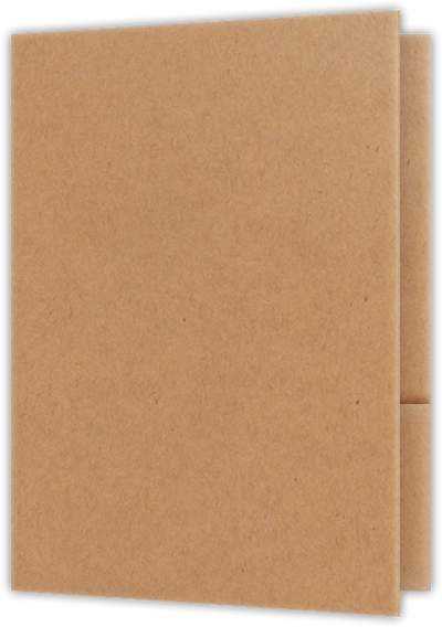 Jute Vellum 80lb 9 x 12 Two Pocket Folders with 4 Inch Curved Pockets