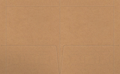 Jute Vellum 80lb 9 1/2 x 11 3/4 Two Pocket Folders with 4 1/2 Inch Pockets and 1 Inch Reinforced Top and Edges