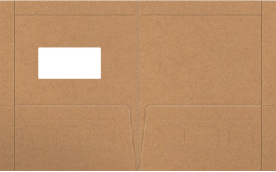 Jute Vellum 80lb 9 1/2 x 11 3/4 Two Pocket Folders with 4 1/2 Inch Pockets and 1 Inch Reinforced Top and Edges