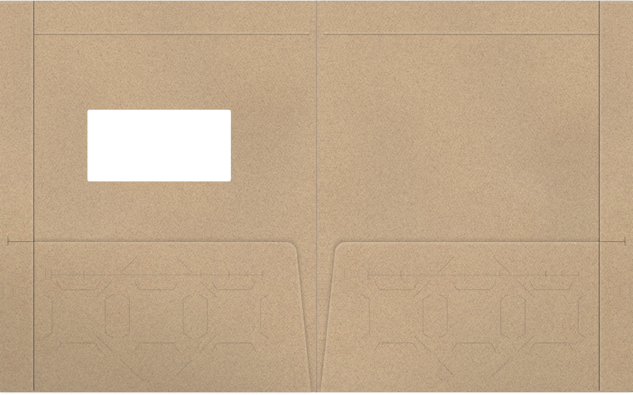 Sandstone Felt 80lb 9 1/2 x 11 3/4 Two Pocket Folders with 4 1/2 Inch Pockets and 1 Inch Reinforced Top and Edges
