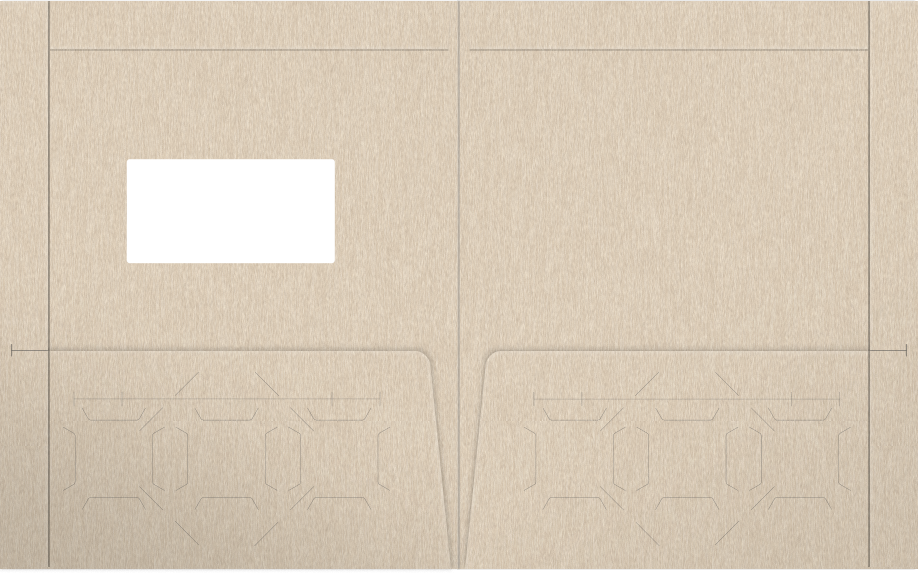 Sandstone Smooth 80lb 9 1/2 x 11 3/4 Two Pocket Folders with 4 1/2 Inch Pockets and 1 Inch Reinforced Top and Edges