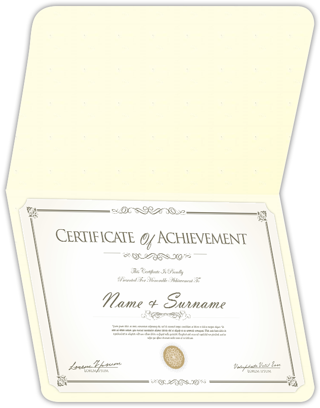 Vanilla Vellum 80lb 9 1/2 x 12 Landscape or Portrait Certificate Holders with Rounded Corner Slits