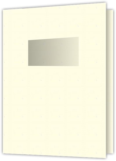 Vanilla Vellum 80lb 9 x 12 Two Pocket Folders with 4 Inch Pockets and 2 x 4 Window