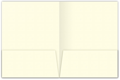 Vanilla Vellum 80lb 9 x 12 Two Pocket Folders with 4 Inch Pockets