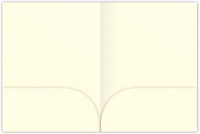 Vanilla Vellum 80lb 9 x 12 Two Pocket Folders with 4 Inch Curved Pockets